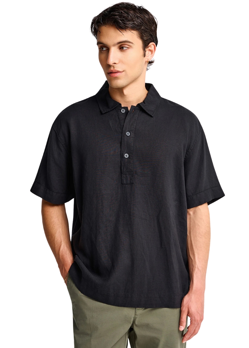 Funky Buddha Μπλούζα Polo FBM013-005-11 – Black