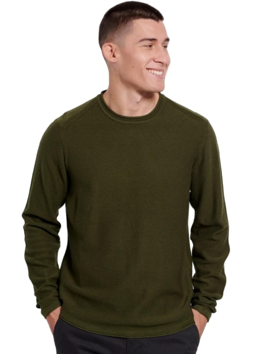 Funky Buddha Πλεκτή Μπλούζα FBM008-016-09 – Pine Green - XL