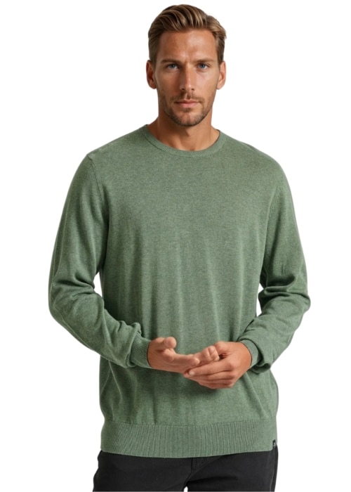 Funky Buddha Πλεκτή Μπλούζα FBM010-001-09 – Dk Green Mel - XL