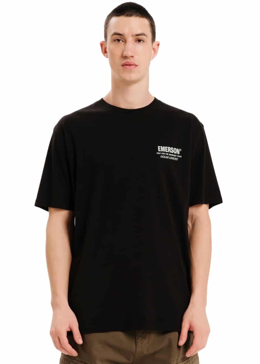 Emerson More Waves Less Behaves T-Shirt 251.EM33.29 – Black