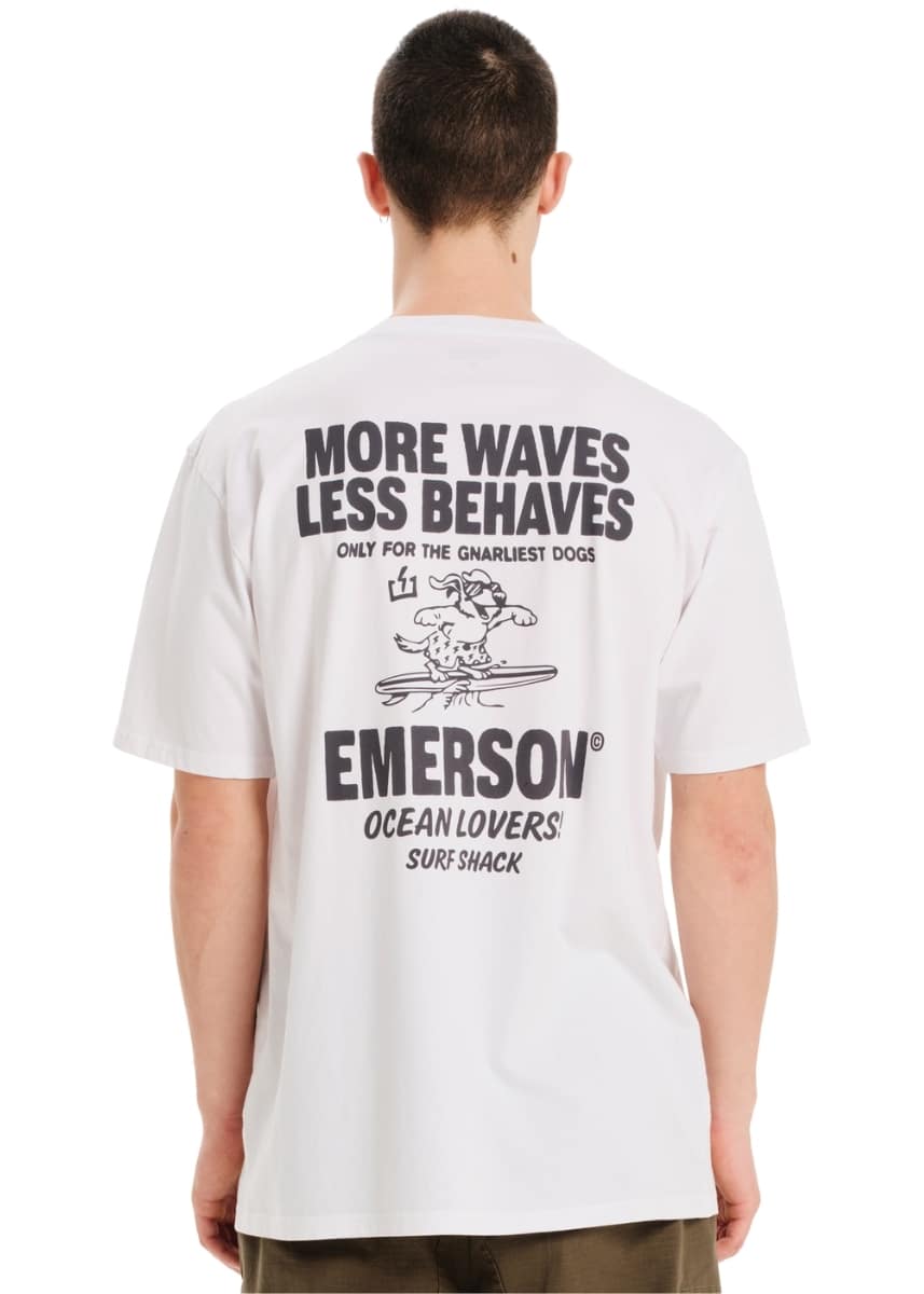 Emerson More Waves Less Behaves T-Shirt 251.EM33.29 – White