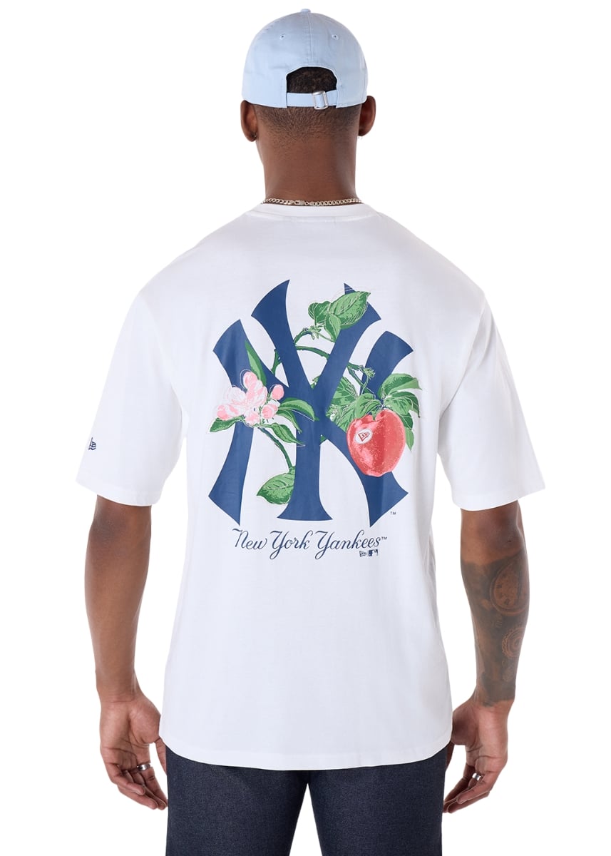 New Era MLB Food Graphic NY Yankees T-Shirt 60596319 - Open White
