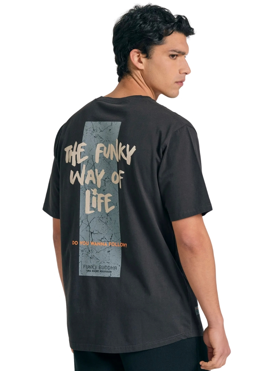Funky Buddha T-Shirt FBM011-316-04 – Anthracite