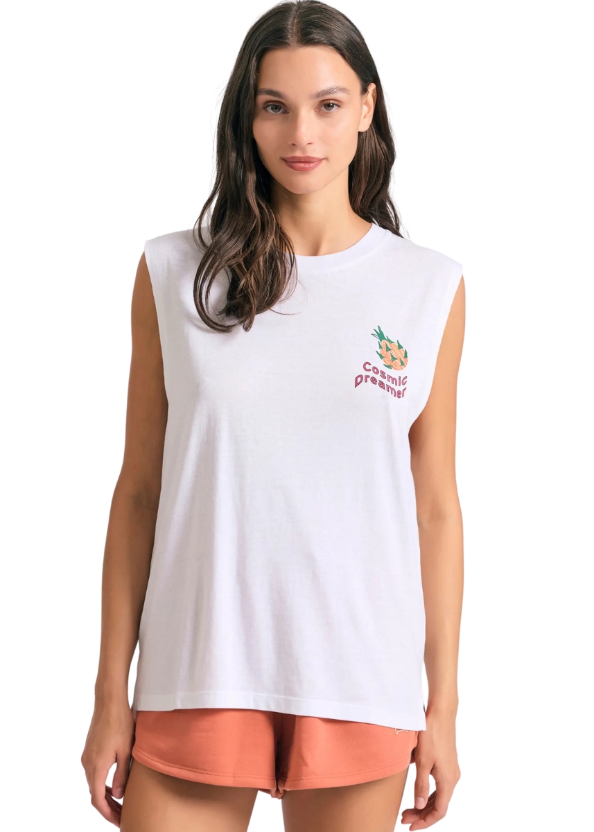 Funky Buddha Αμάνικη Μπλούζα FBL011-117-04 – White