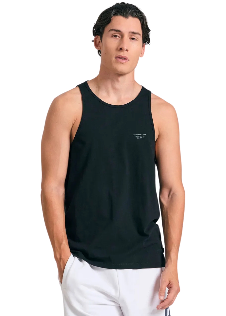 Funky Buddha Αμάνικη Μπλούζα FBM011-003-04 – Black