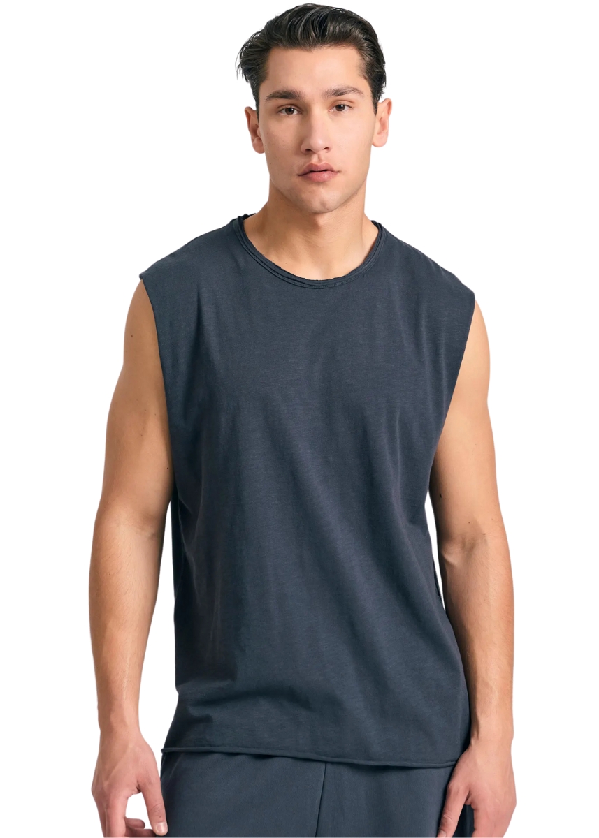 Funky Buddha Αμάνικη Μπλούζα FBM011-010-04 – Anthracite
