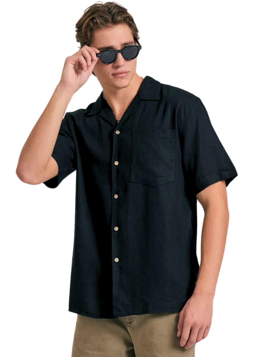 Funky Buddha Πουκάμισο FBΜ011-049-05 – Black