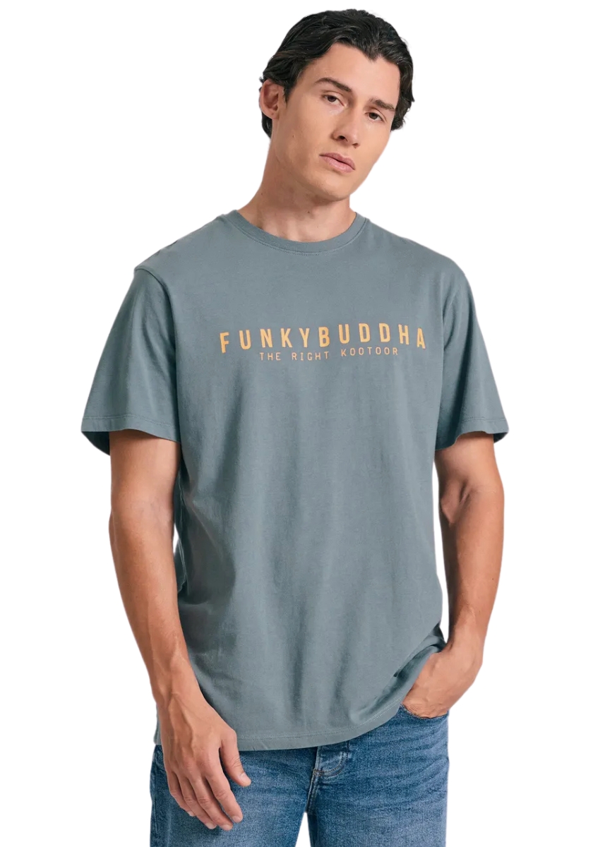 Funky Buddha T-Shirt FBM011-011-04 – Steel Grey