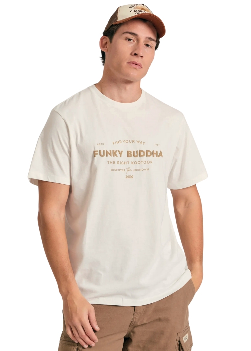Funky Buddha T-Shirt FBM011-027-04 – Off White