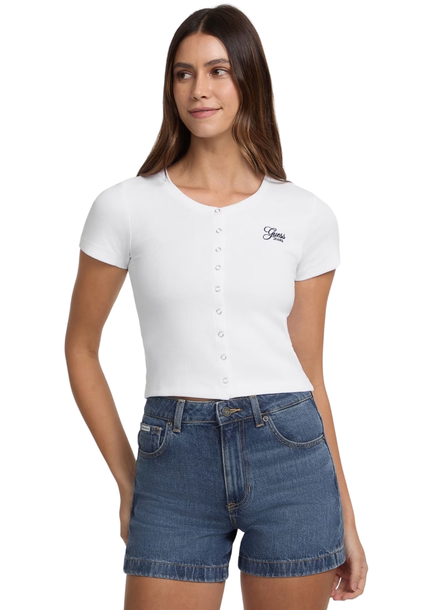 Guess Jeans Top W5GP27KA0H1-G011 - White