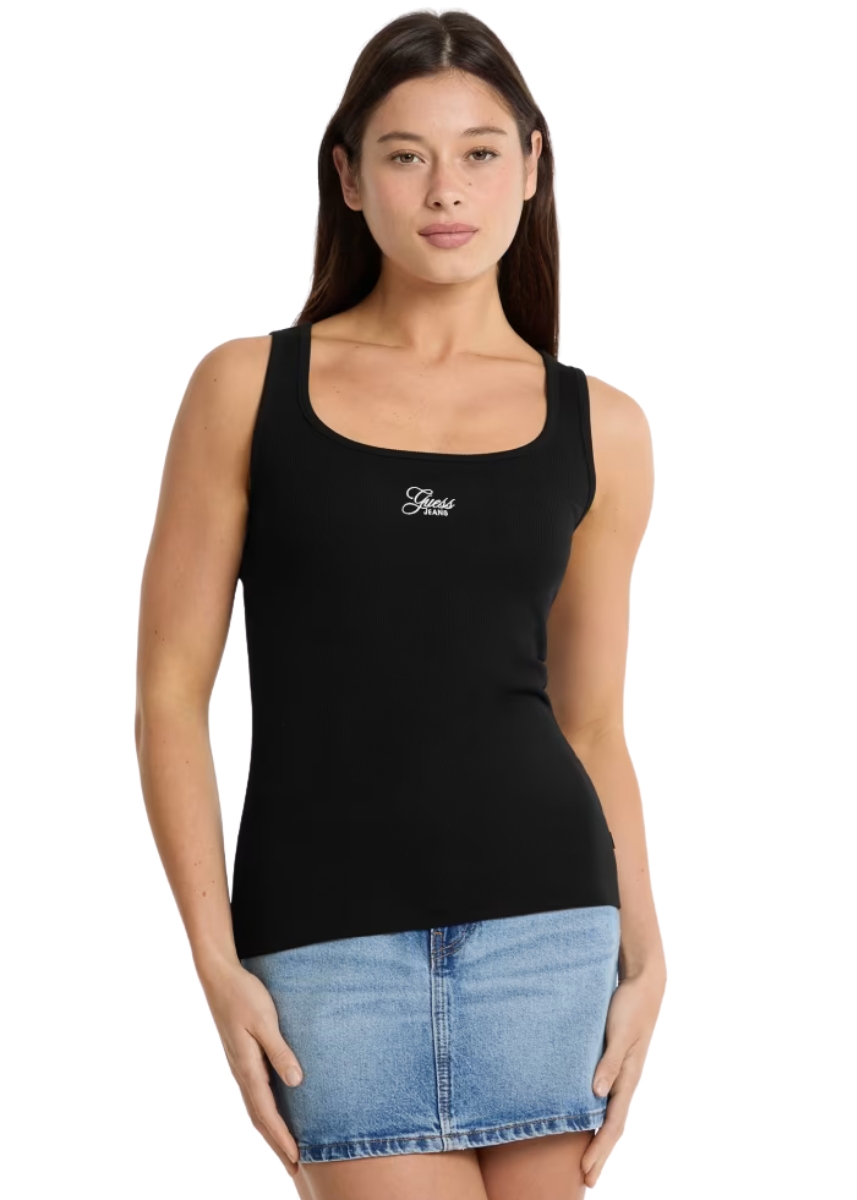 Guess Jeans Αμάνικη Μπλούζα W5GP26KA0H1-JBLK - Black