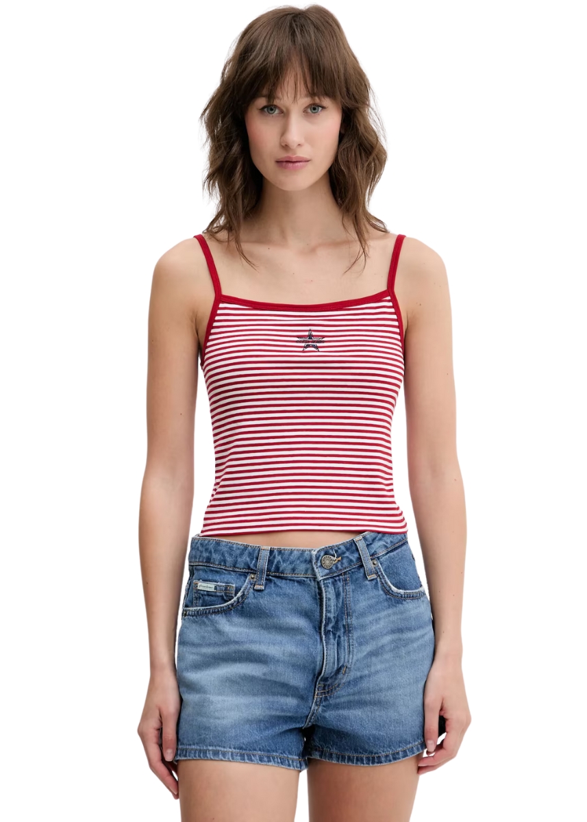 Guess Jeans Αμάνικη Μπλούζα W5GP35KCIE1-S51S - Red