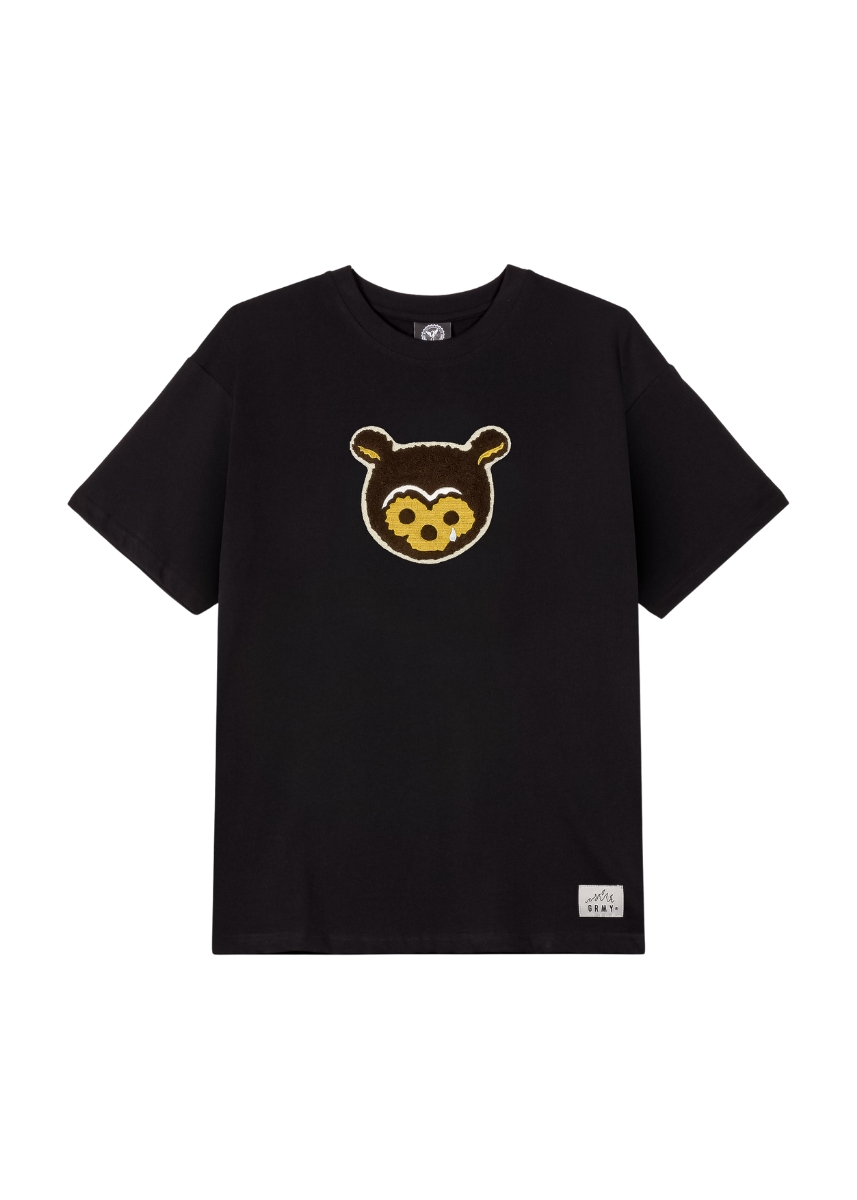 Grimey MUD'S The Residence Bear T-Shirt GA765 - Black