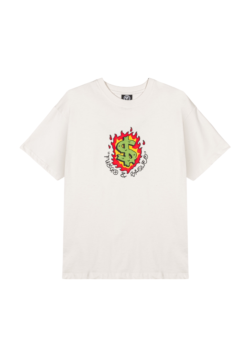 Grimey The Shelter Bucks To Burn T-Shirt GA759 - Off White