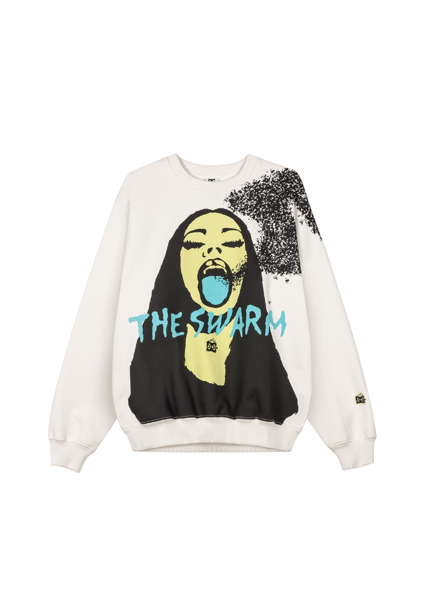 Grimey X The Swarm DC Raw Honey Vintage Φούτερ GSW637 - Off White