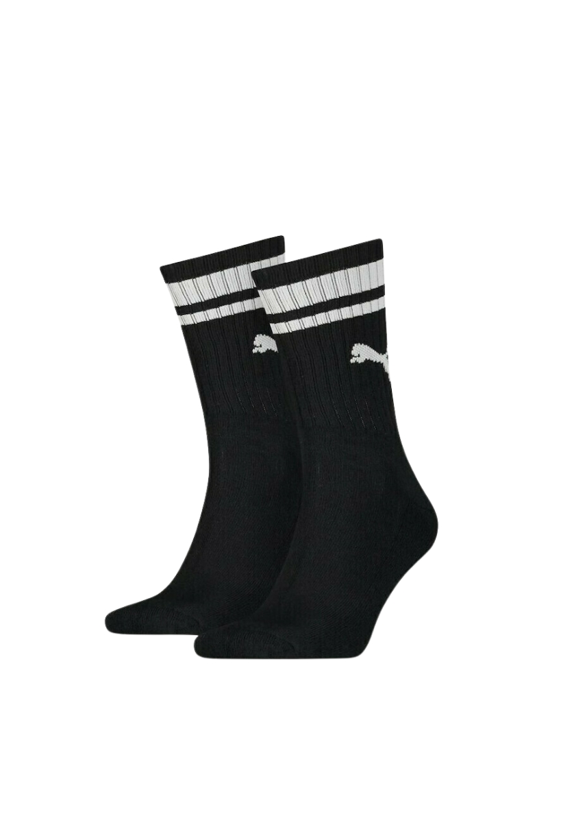Puma Crew Heritage Stripe Κάλτσες (2 Pack) 907944 01 – Black