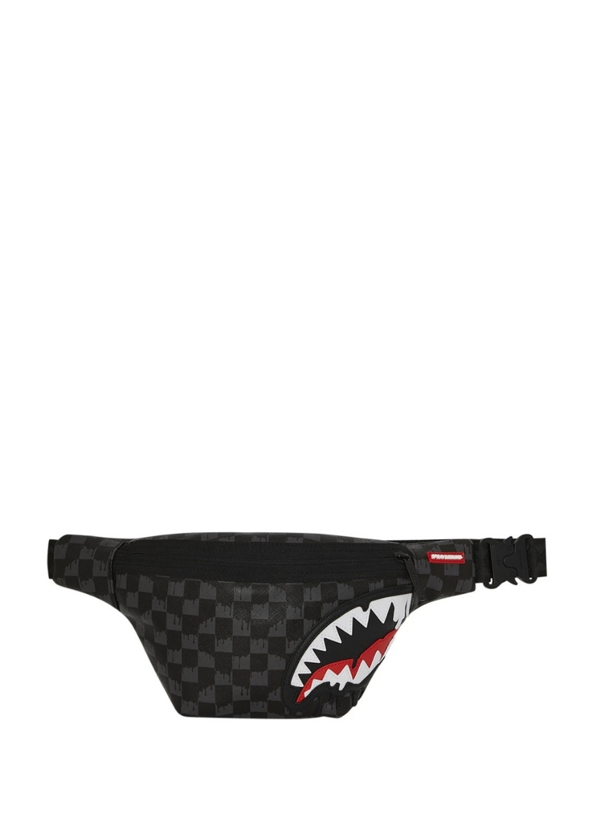 Sprayground® Dripping Sharks Savvy Crossbody B7971 - Black