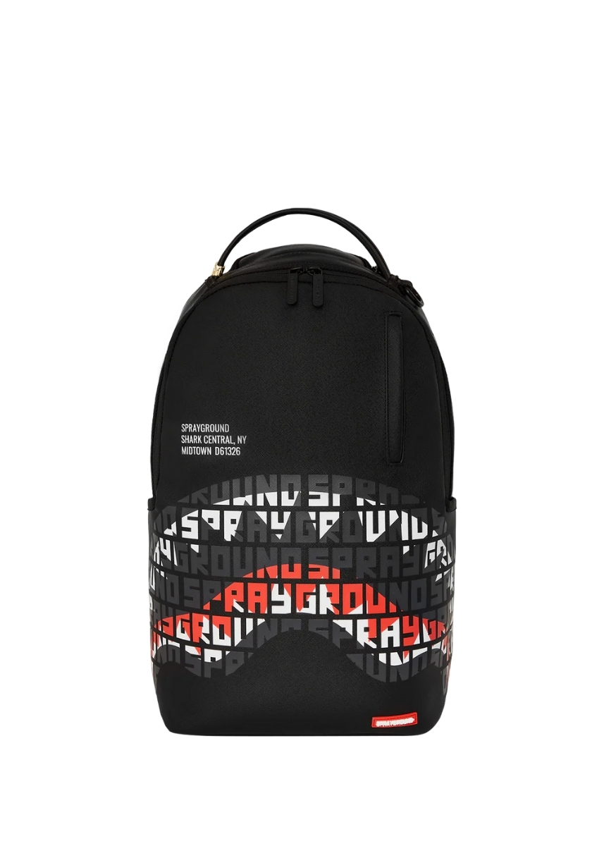 Sprayground® Shark Central Infinity Mouth Dlxsv Backpack B6251 - Black