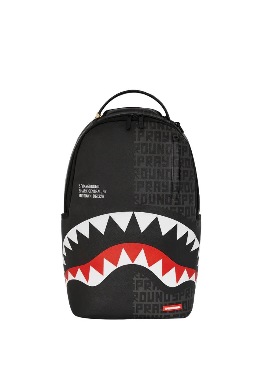 Sprayground® Shark Central Split Infinity Dlxsv Backpack B6249 - Black