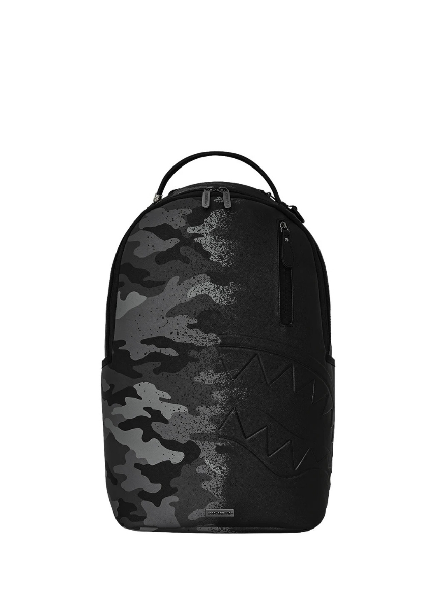 Sprayground® Spray Split Night Camo Dlxsv Backpack B7053 - Black
