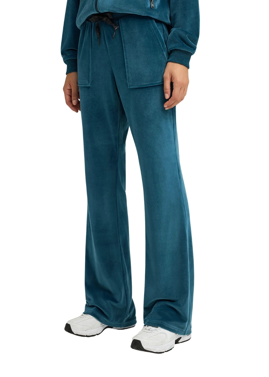 Funky Buddha Βελουτέ Παντελόνι Φόρμας FBL012-100-02 – Indian Teal
