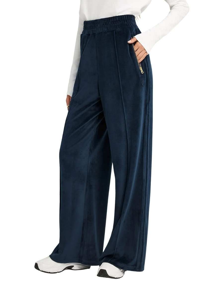 Funky Buddha Βελουτέ Παντελόνι Φόρμας FBL012-101-02 – Midnight Blue