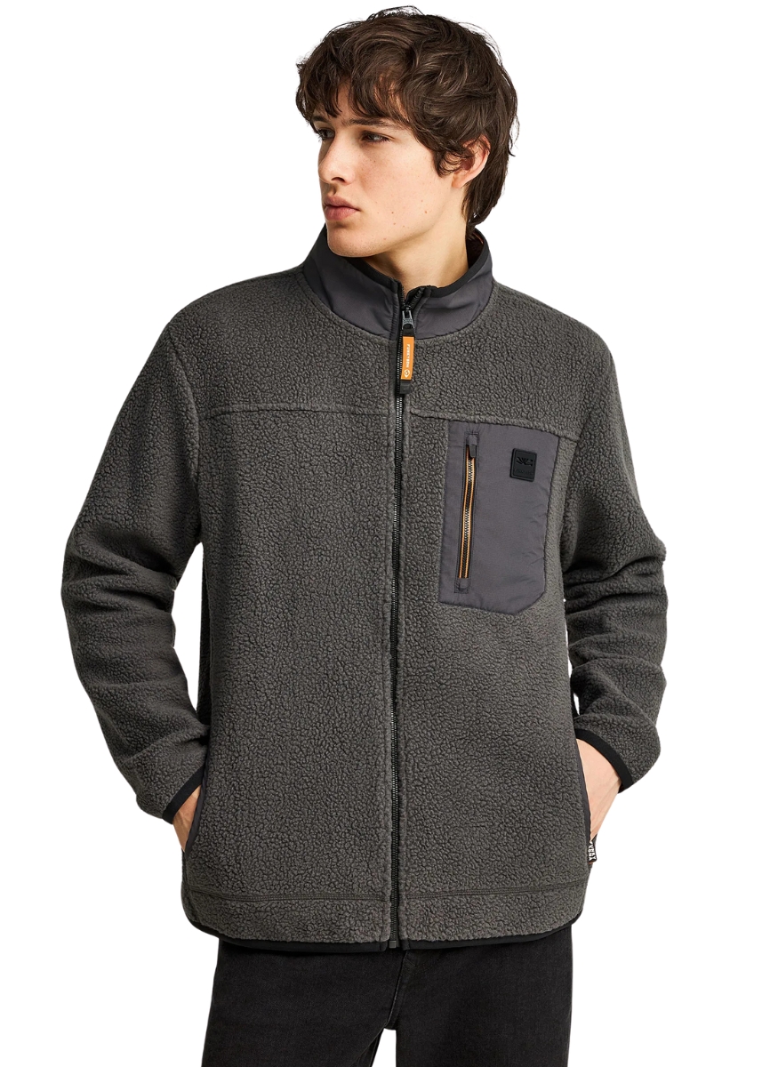 Funky Buddha Ζακέτα Fleece FBM012-054-06 – Dk Grey