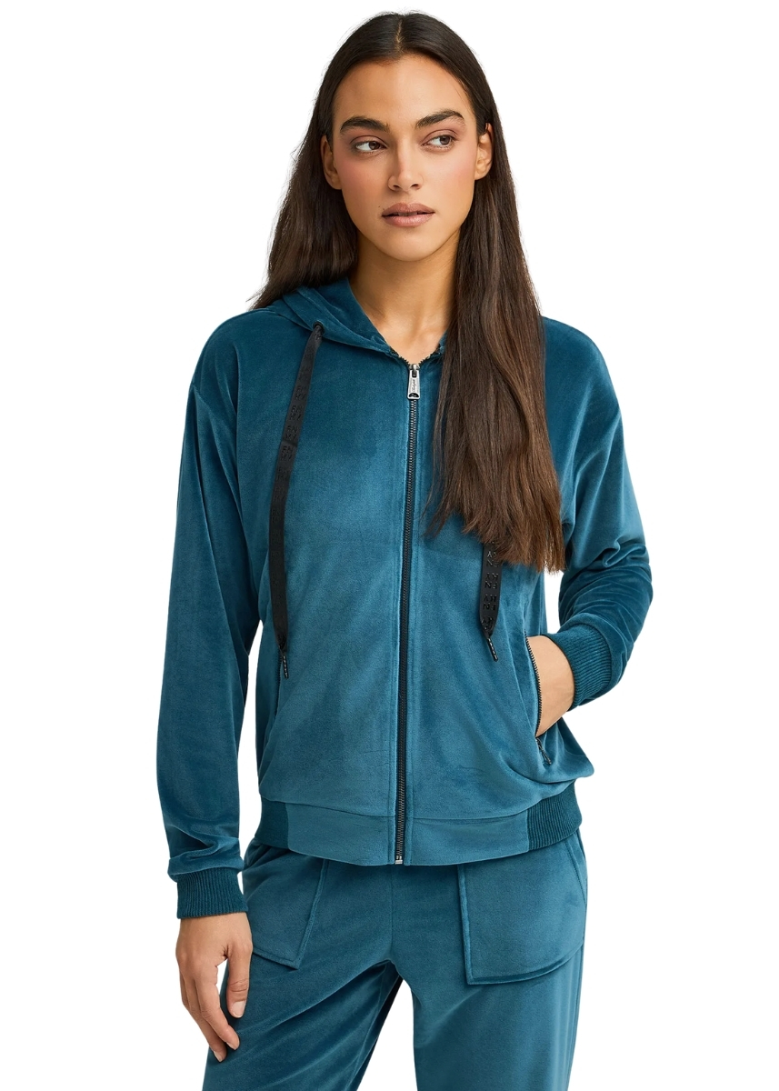Funky Buddha Ζακέτα Βελουτέ FBL012-100-06 – Indian Teal