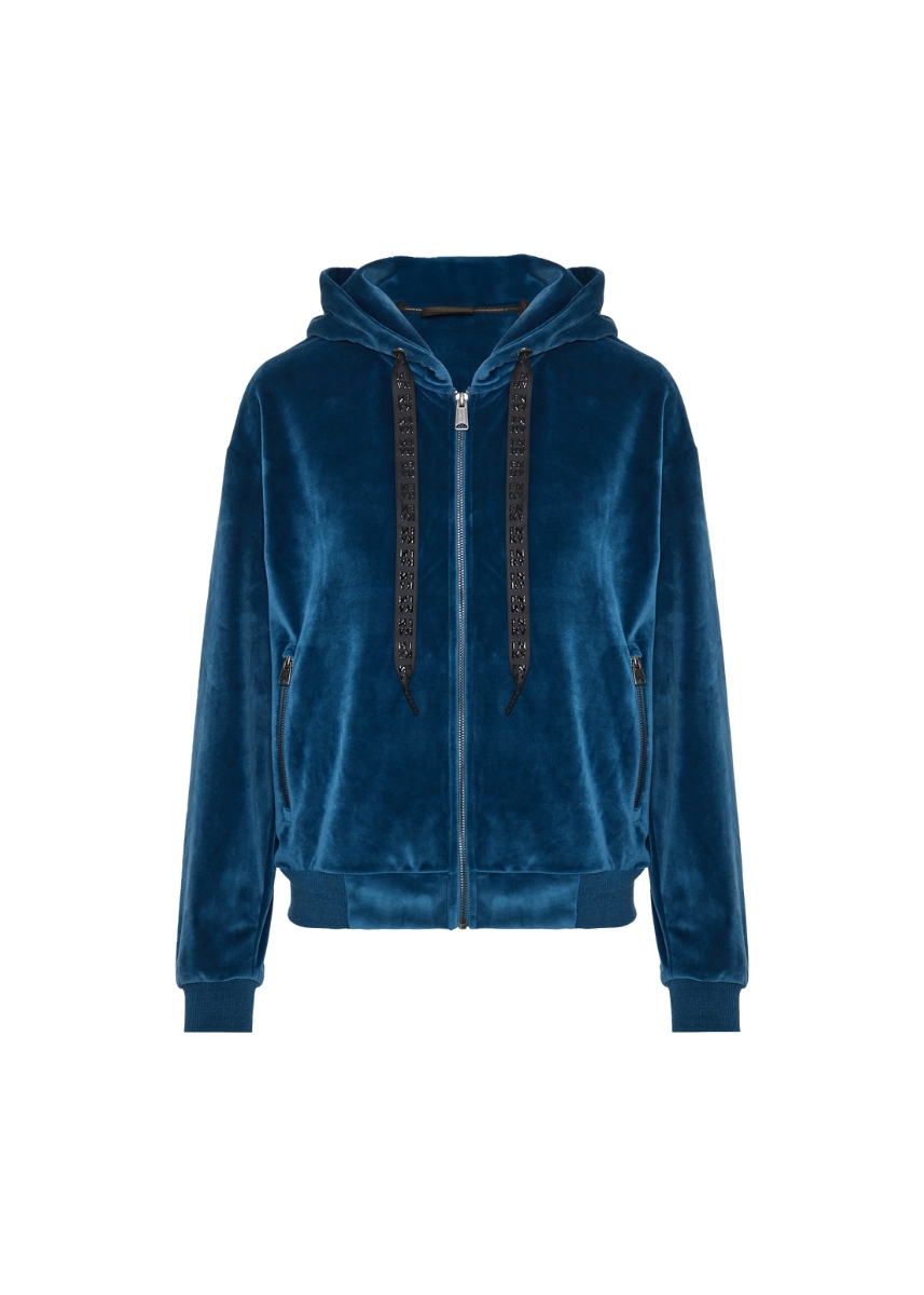 Funky Buddha Ζακέτα Βελουτέ FBL012-100-06 – Indian Teal