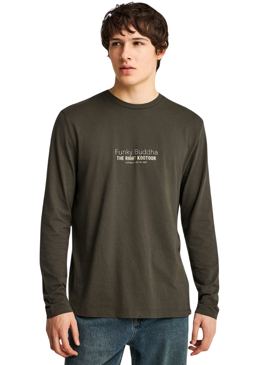 Funky Buddha Μακρυμάνικη Μπλούζα FBM012-003-07 – Forest Night