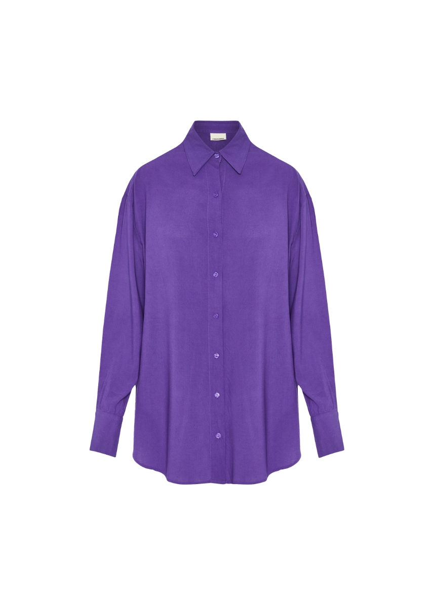 Funky Buddha Πουκάμισο FBL012-101-05 – Royal Purple