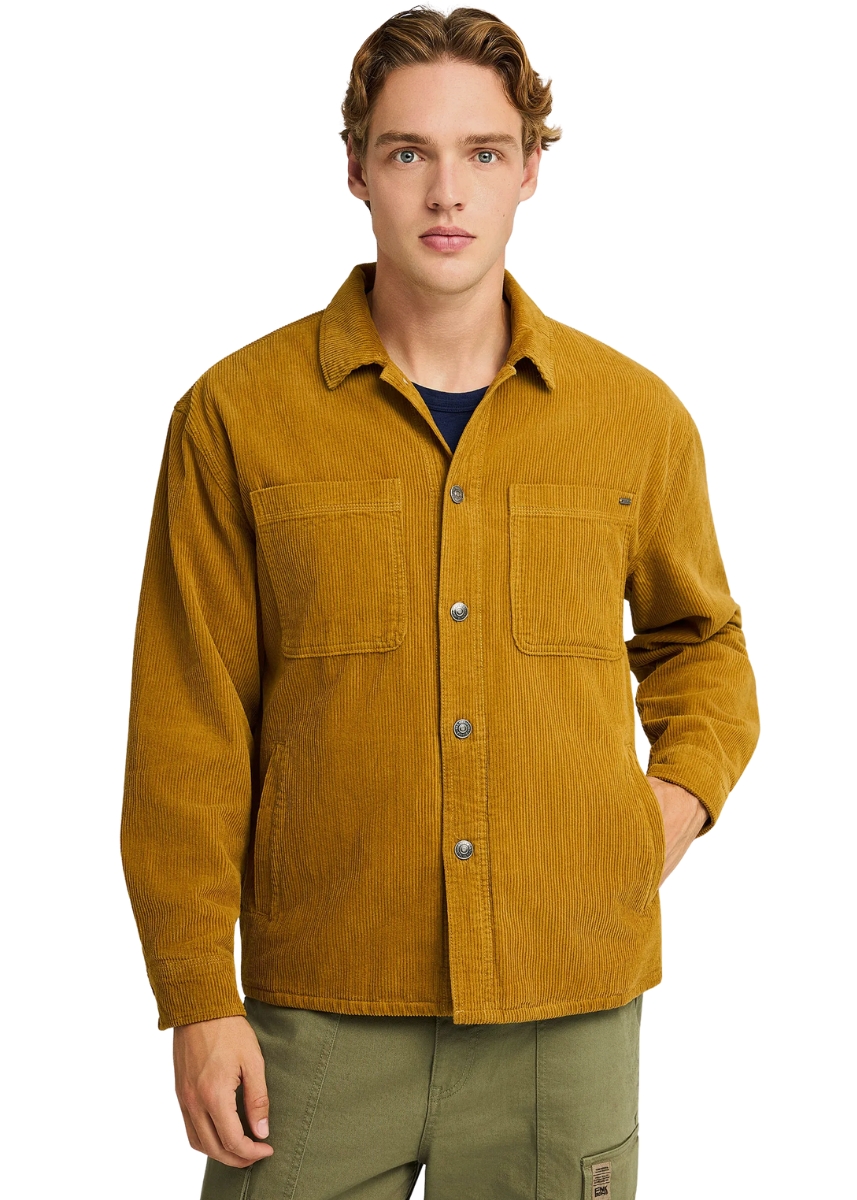 Funky Buddha Πουκάμισο Κοτλέ FBM012-056-05 – Mustard