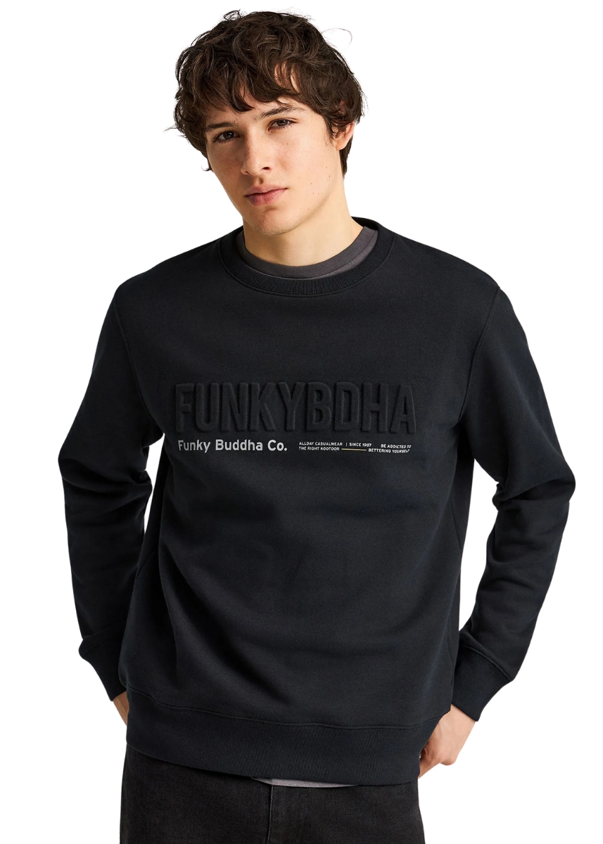 Funky Buddha Φούτερ FBM012-008-06 – Black