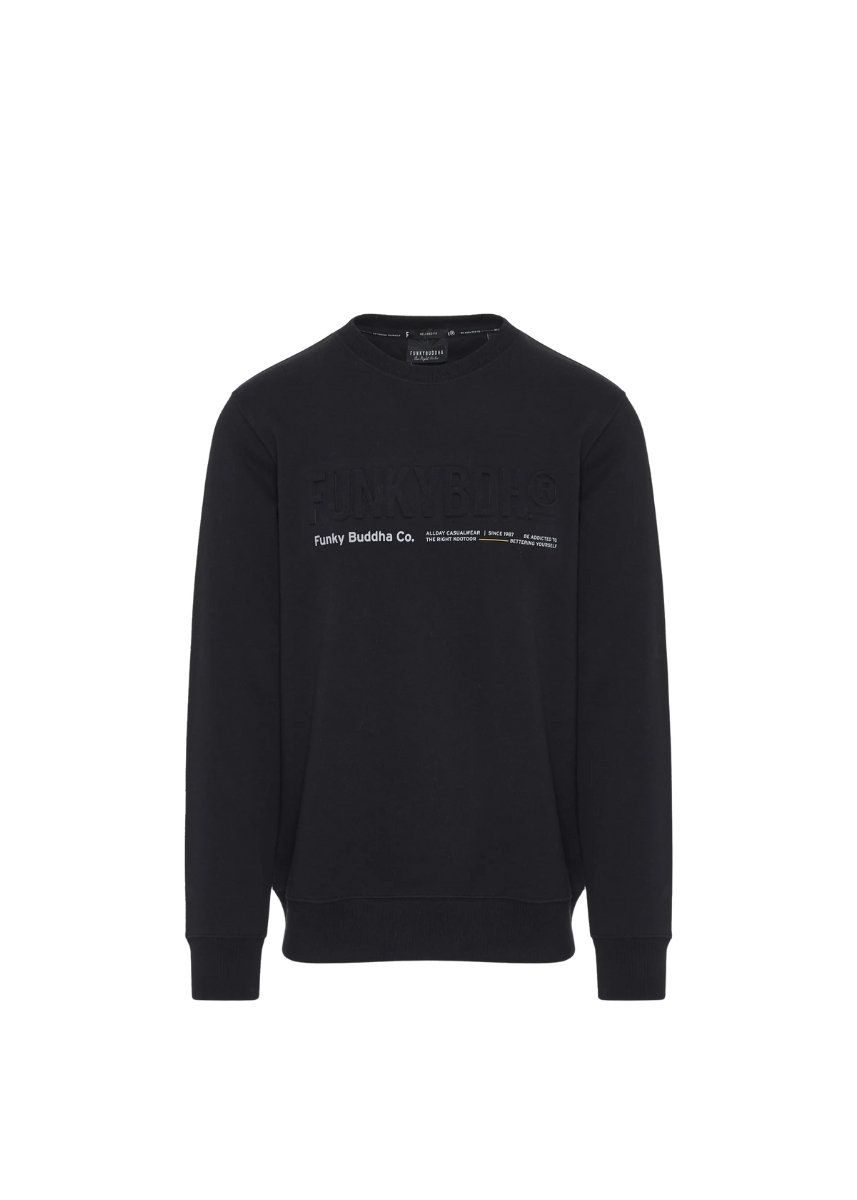 Funky Buddha Φούτερ FBM012-008-06 – Black