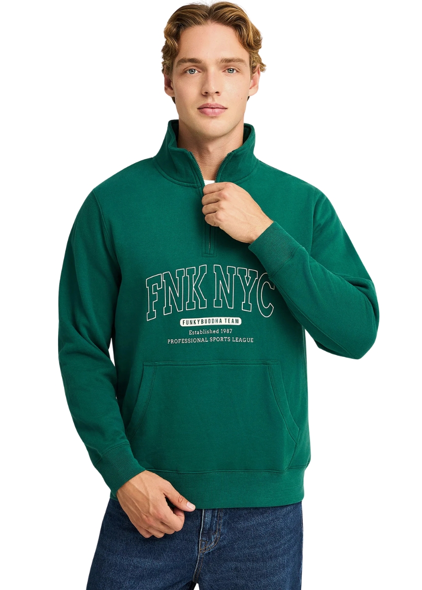 Funky Buddha Φούτερ FBM012-010-06 – Deep Emerald