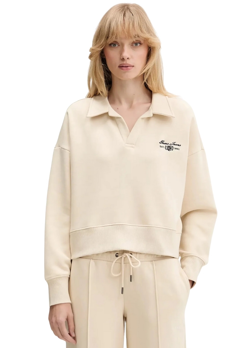 Guess Jeans Φούτερ W5BQ09KC811-G1W7 - Beige