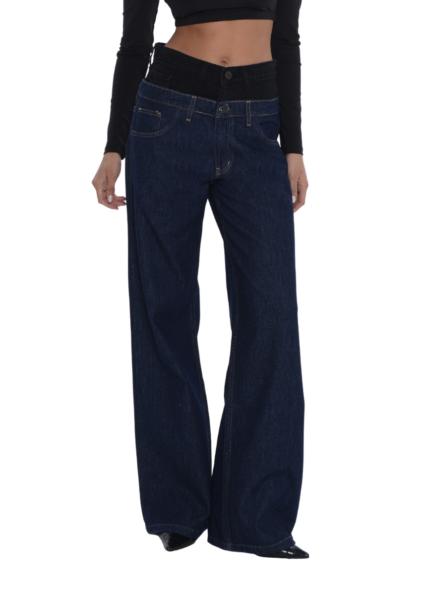 Sac & Co Alala Wide Leg Jeans 460/25B – Blue / Black