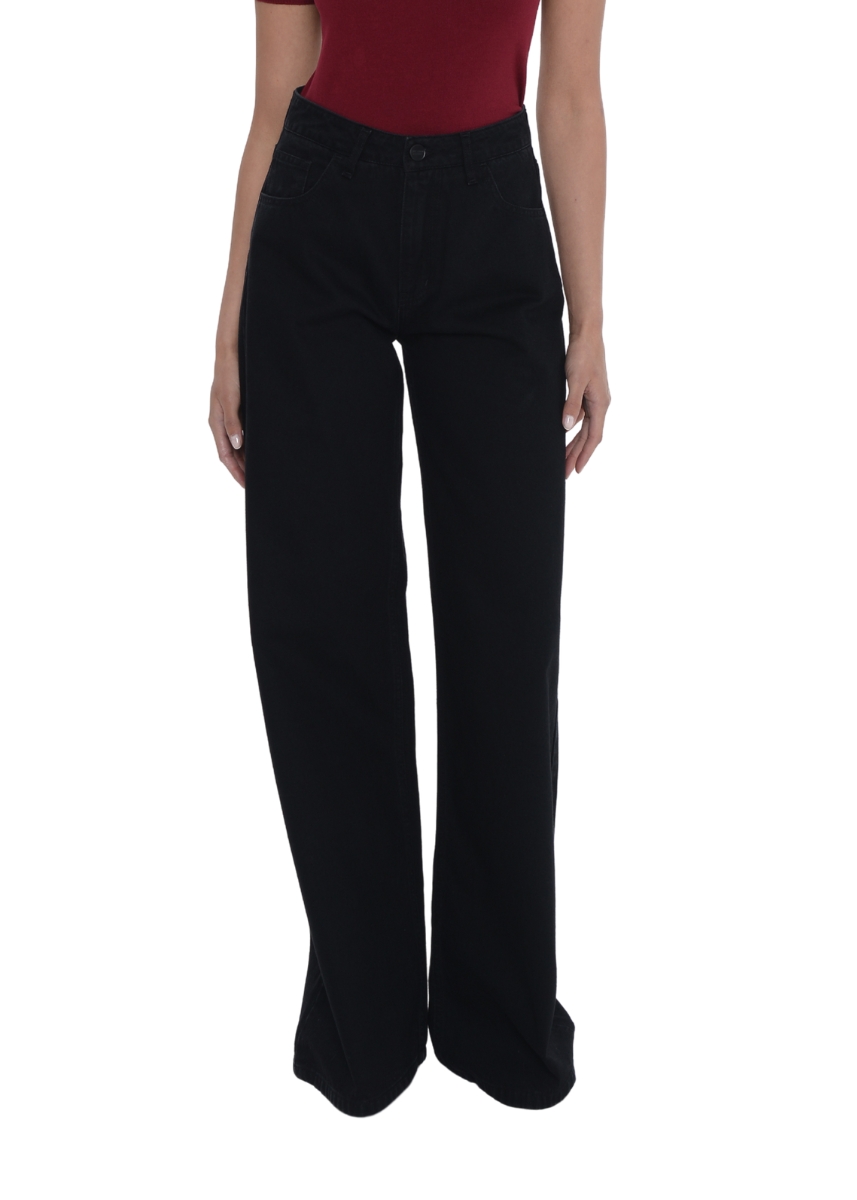 Sac & Co Belen Wide Leg Jeans 420/25B – Black