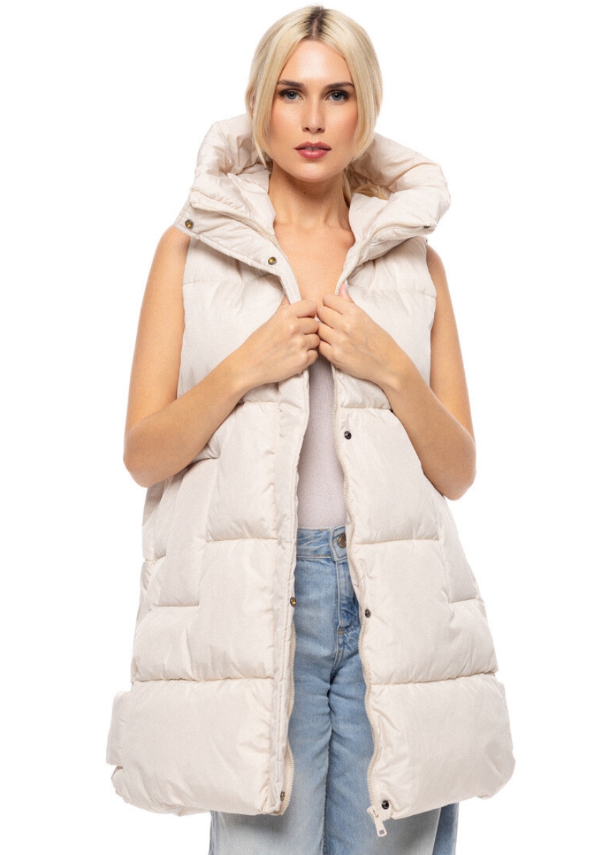 Splendid Αμάνικο Μπουφάν 52-102-005 – Light Beige