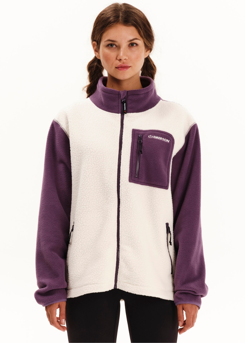 Emerson Ζακέτα Fleece 252.EW290.37 – Off White / Purple