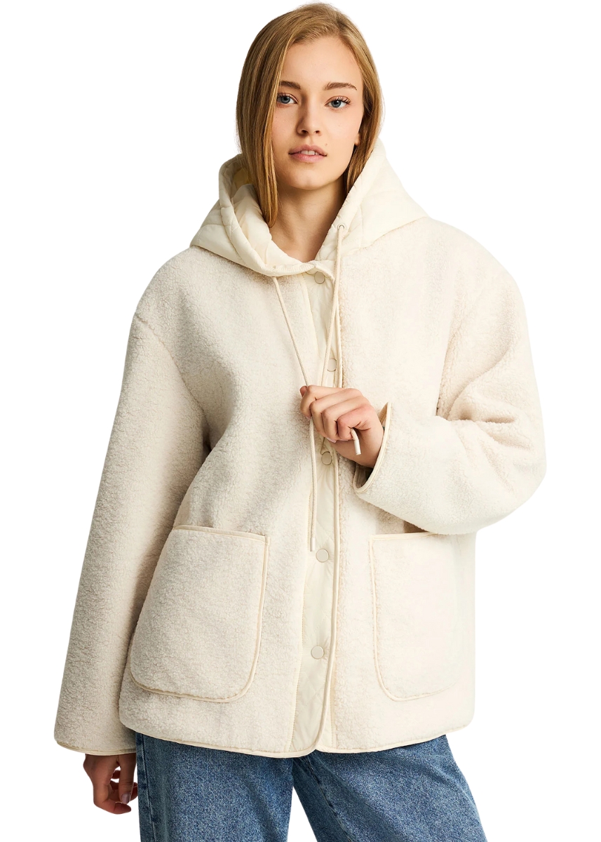 Funky Buddha Sherpa Μπουφάν FBL012-136-01 – Chalk