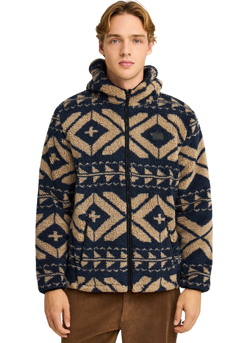 Funky Buddha Ζακέτα Sherpa FBM012-055-06 – Navy