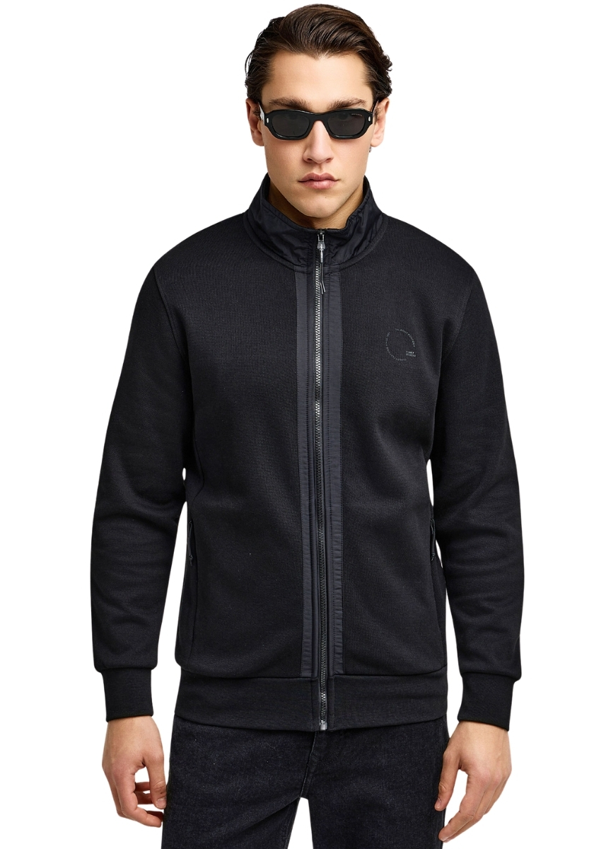 Funky Buddha Ζακέτα Πικέ FBM012-064-06 – Black