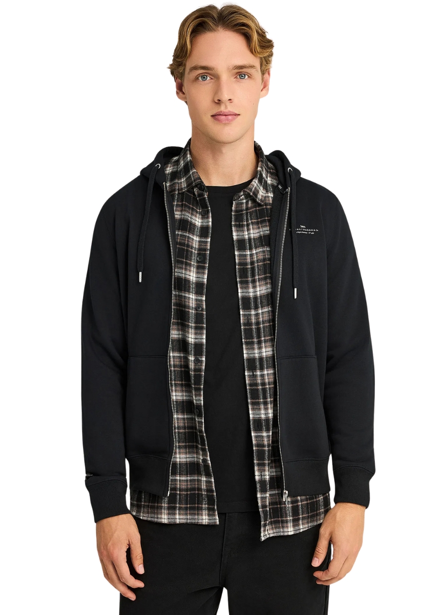 Funky Buddha Ζακέτα Φούτερ FBM012-001-06 – Black