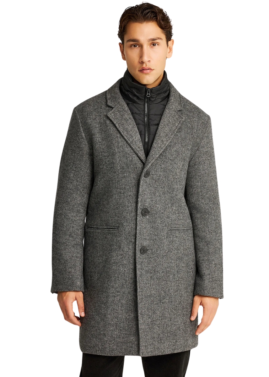 Funky Buddha Παλτό FBM012-076-01 – Dk Grey