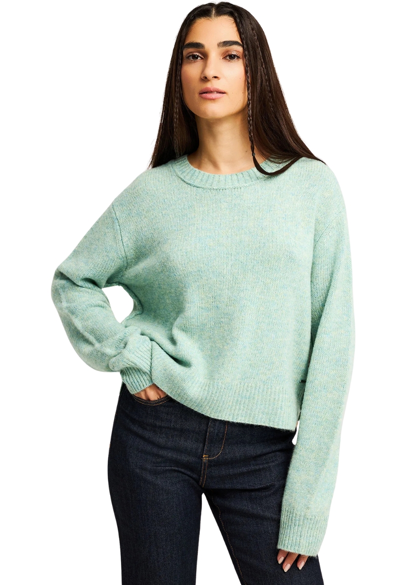 Funky Buddha Πλεκτή Μπλούζα FBL012-108-09 – Sage Green