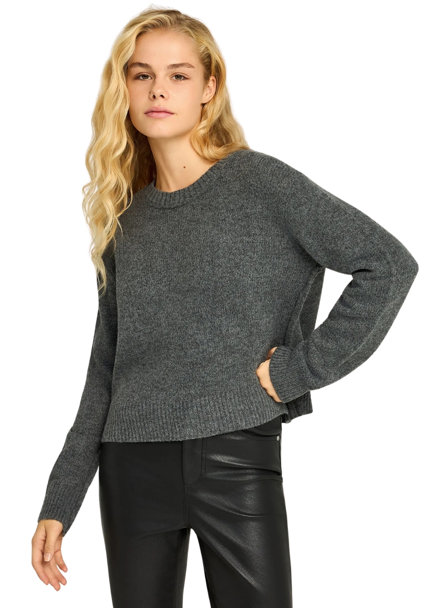 Funky Buddha Πλεκτή Μπλούζα FBL012-108-09 – Steel Grey