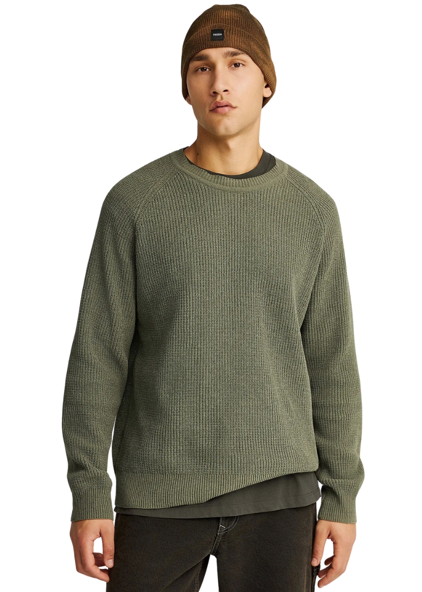 Funky Buddha Πλεκτή Μπλούζα FBM012-053-09 – Cement