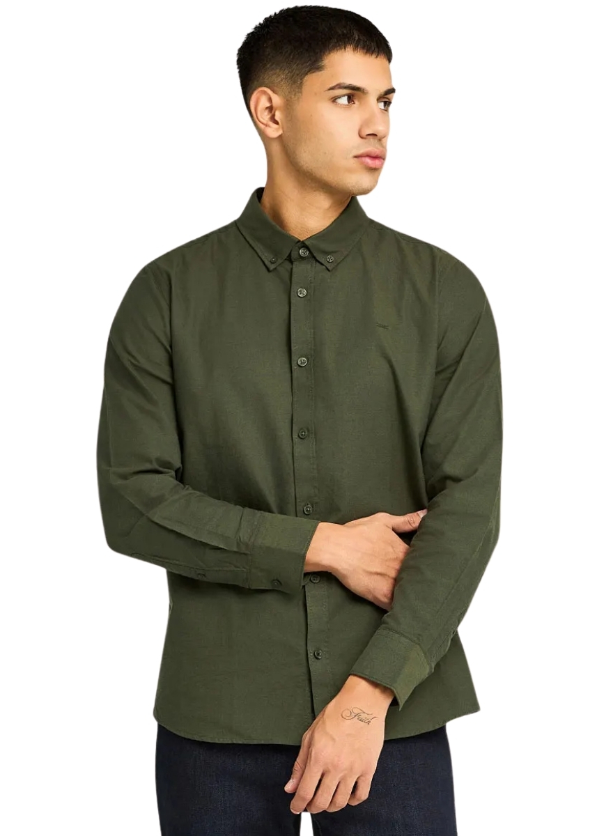 Funky Buddha Πουκάμισο FBM012-001-05 – Khaki Mel