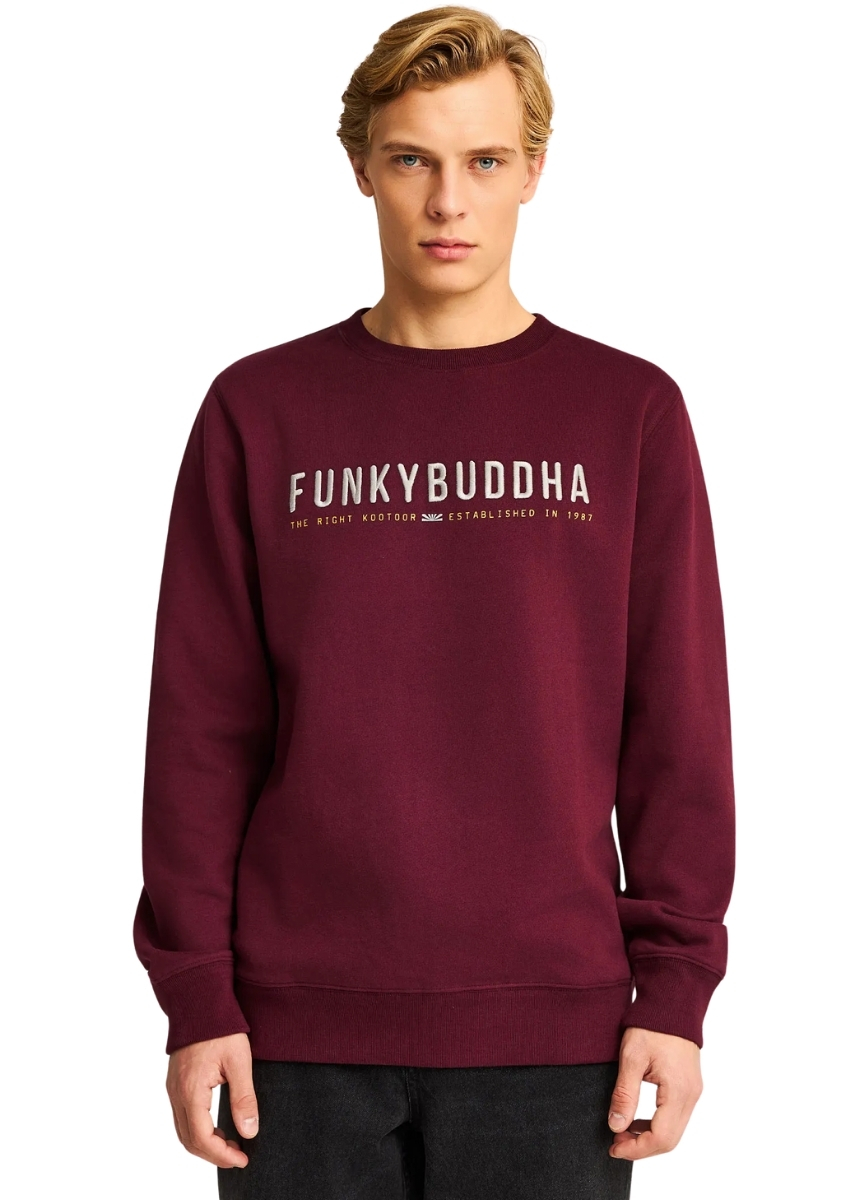 Funky Buddha Φούτερ FBM012-004-06 – Merlot